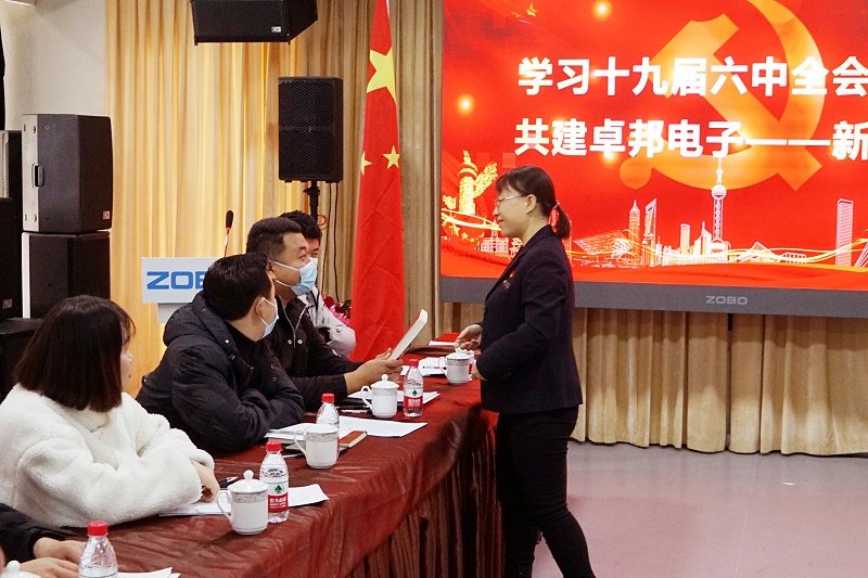 ZOBO91免费在线APP黨支部丨開展“學習貫徹黨的十九屆六中全會精神”主題黨日活動